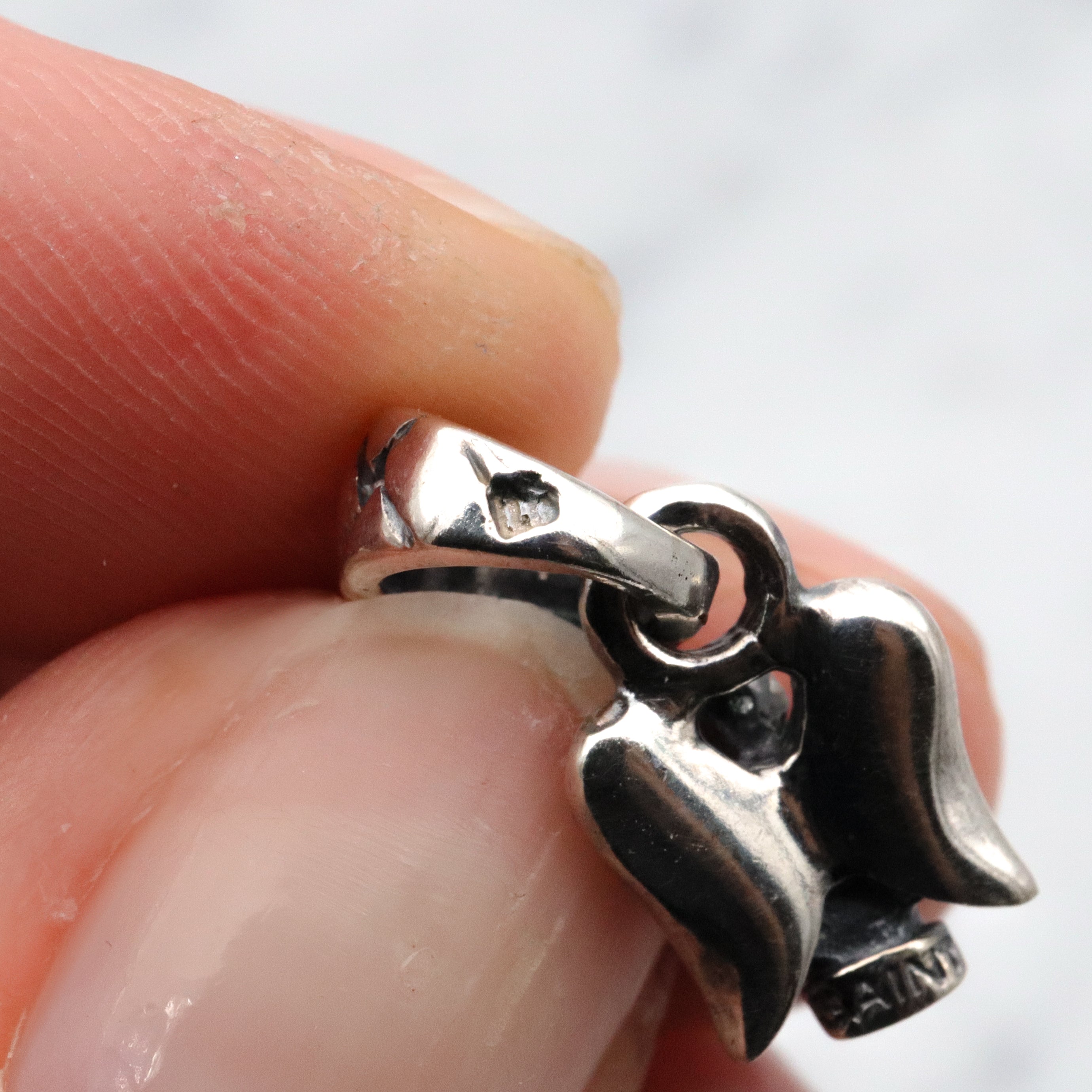 Vintage Saint by Sarah Jane sterling angel charm pendant